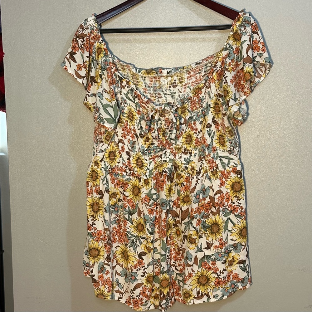 Maurices Multicolor Floral Blouse